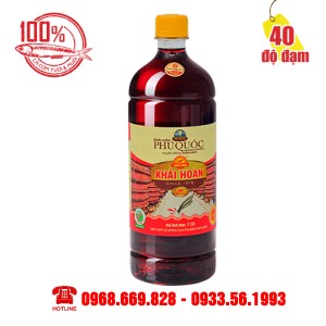 Chai nhựa 1 Lít - Nước Mắm Khải Hoàn - 40 độ đạm