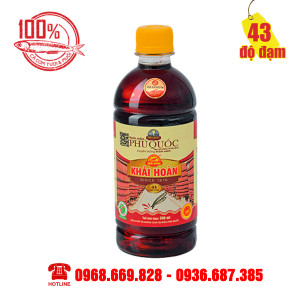 Chai nhựa 500ml - Nước Mắm Khải Hoàn - 43 độ đạm