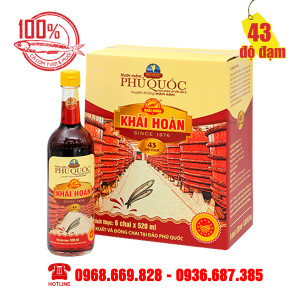 Hộp 6 chai 520ml - Nước Mắm Khải Hoàn - 43 độ đạm