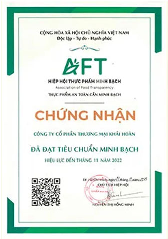 Giấy chứng nhận AFT